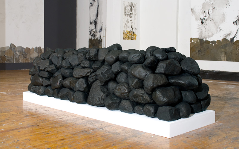 Prototype for bronze stone wall, from Behold, 2008